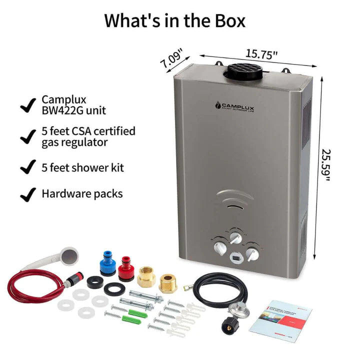Camplux 4.22 GPM Tankless Propane Off Grid Water Heater